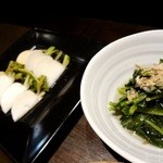 月 - カブ甘酢漬／小松菜お浸し