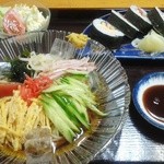 丹波や - 「冷やし中華、太巻セット」880円