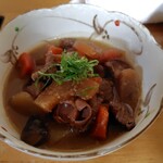 兎丸亭 - 豚白モツの味噌見込み(700円)