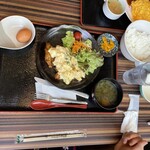 たまご庵 レストラン - たまごかけごはんチキン南蛮セット大盛 ¥1,110-