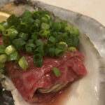 酒場わたなべ - 牡蠣和牛巻き