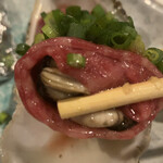 酒場わたなべ - 牡蠣和牛巻き