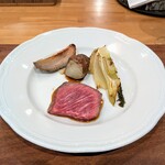 La Stalla - 菅野牧園さん７歳和牛のザブトン。菅野牧園さんのお肉はズバ抜けて旨いと思う。旨味を数値化してほしいわ