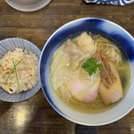 らぁ麺 麦一粒 - 塩ワンタン麺と鯛めし