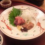 割烹 やました - 刺身　（肝、身）