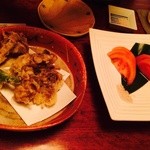 青山　彩 - 天ぷらと冷やしトマト