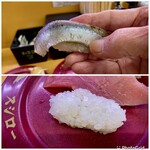スシロー - 上 〆いわし(2貫) 180円
下 握りはサビ抜き
