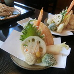苔清庵 - 天ぷら盛り合わせ(1,000円×2)