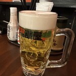 やきとりの扇屋 - 生ビール中