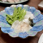 料理旅館 丸寅 - ふぐの皮と身のしゃぶしゃぶ