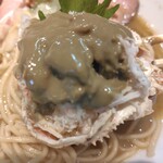 麺家 たけ田 - 親蟹の甲羅に蟹の身とカニミソぎっしり！