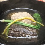 徳ㇵ本也 - 鴨肉から良い旨味がでています。堀川牛蒡も芹も力強くて美味。冬のごちそうですね。松本さんのお椀が好きで毎回の楽しみなんです。美味しいな〜としみじみ味わいます。
