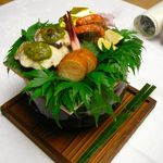 旅亭半水廬 - 【焼物 鱸・長崎牛・ハトシ・はじかみ】♫2014/5