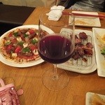 串酒場チチカブ - やわらかチャーシュートマトピザ：780円(’14.05月)