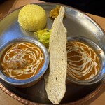 やっぱりインディア - ランチミールス バターチキンカレー(甘口)&バターチキンカレー(甘口)