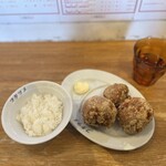 極濃湯麺 フタツメ - 半ライスと唐揚げ(唐揚げセット)