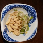 雷門 き介 - 前菜　鶏皮かな