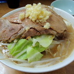 マキシマムザラーメン 初代 極 - 2014年6月3日(火)　ラーメンプチ(680円) 細麺(平打ち麺)仕様