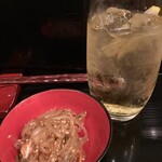 そばびより 朱月庵 - ハイボール、お通し