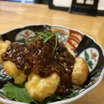 食堂 黒うさぎ - 白子大和芋肉味噌かけ
