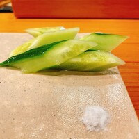 天寿し 京町店 - キュウリ。おかわり自由。