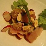 L'API - 鰆とブリのカルパッチョ、バーニャカウダーソース