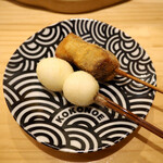 串揚げ かたやま - 豚の角煮 & うずらの玉子