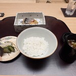 徳ㇵ本也 - 【お食事】鯖のへしこ定食　焼き魚定食は人を幸せにする食事だと思ってます。ほっとして、日本に生まれて幸せ〜と感じます。