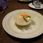 中国料理 燦宮 - 平木貝・ミル貝と季節野菜の薄塩炒め巣篭もり風