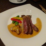 中国料理 燦宮 - 黒毛和牛のステーキ フォワグラのせ 秘伝XOソース