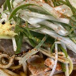 麺処 盛盛 - 肉そば頭大盛り＋玉ねぎトッピング　更にズーム！