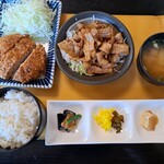 利福 - メンチ焼肉定食(1080円)