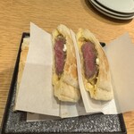 肉亭ふたご iki - 肉サンド　ボリュームあります