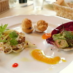 ラ・ポルタ・フェリーチェ - コースランチの前菜三種(2014年6月)