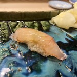 うを徳 - 高知県宿毛産縞鯵のにぎり