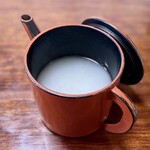 夕づる - 蕎麦湯