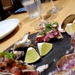 278738700 - 前菜3種と生牡蠣