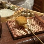 串かつ あーぼん - エビ、魚のすり身、チーズ、大葉