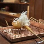 串かつ あーぼん - 伝助アナゴの白髪ねぎのせ