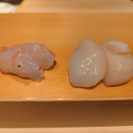 鮨 はしもと - 本ボタンエビ、ホタテ