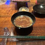 初音鮨 - あら汁（浅葱素麺七味）