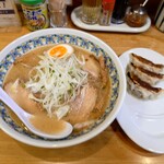 らーめん とんちんかん - 2024年12月　麦みそ豚々麺＋手作りぎょうざ（3個）　970＋240円