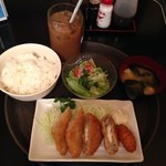 カラオケオンステージ - 201406  オンステージ  ★ミックスフライ定食（600円）★勢揃い(^_^)v