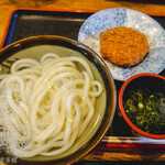 ヨコクラうどん - 湯だめとメンチカツ