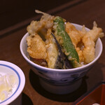 銀座 真田 SIX - ランチ限定 せいろと小海老、野菜の小天丼@税込2,200円