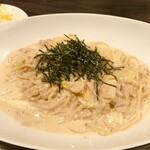 ピッツエリアバール　CACTUS　D'ORO - ・ツナとオレンジ白菜の明太子クリームソース　生パスタ（乾麺に変更）