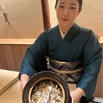 橦木町 しみず - 真鯛と松茸の炊き込みご飯