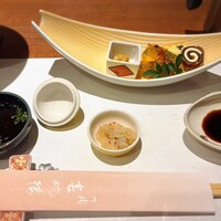 春帆楼 下関本店 - 五種盛り、ふく塩辛