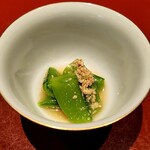 温石 - 口直しはスナップえんどう胡麻浸し