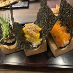 和食 縁 蕎麦切り - 寿司　芽ネギ・シンコ・イクラ